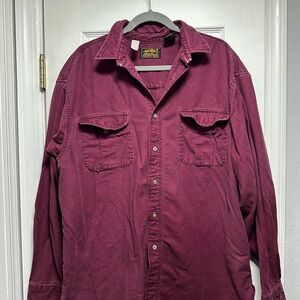Eddie Bauer Maroon Casual Shirt